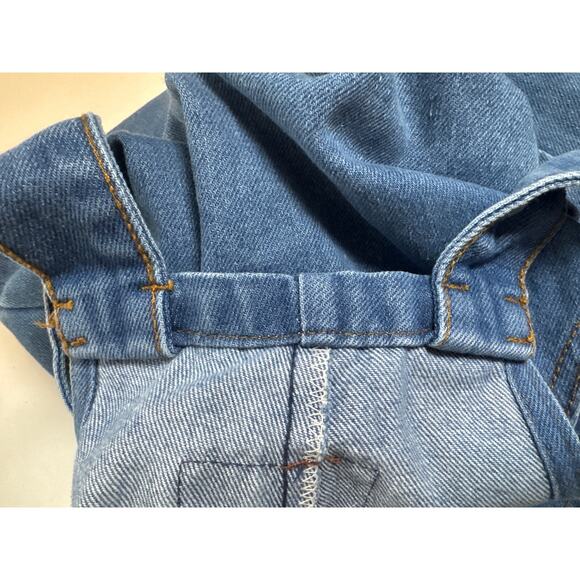 Vintage 80s Levis Denim Overalls Kids Size 6 Embroidered Horse Jean Blue Retro - Picture 5 of 8